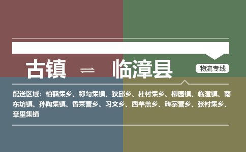 古镇到临漳县物流专线（市/县-均可送达）