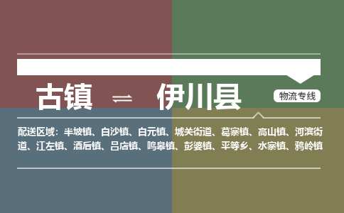 古镇到宜川县物流专线（市/县-均可送达）