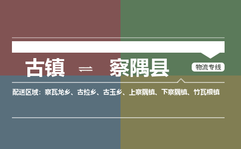 古镇到察隅县物流专线（市/县-均可送达）