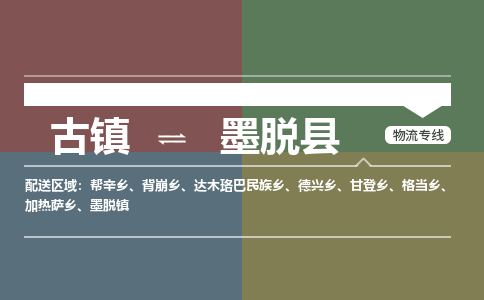 古镇到墨脱县物流专线（市/县-均可送达）