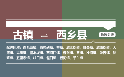 古镇到西乡县物流专线（市/县-均可送达）