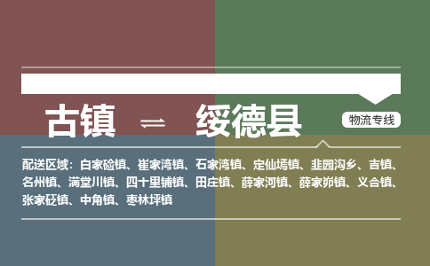 古镇到绥德县物流专线（市/县-均可送达）