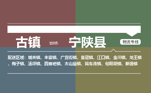 古镇到宁陕县物流专线（市/县-均可送达）
