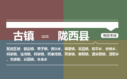古镇到陇西县物流专线（市/县-均可送达）