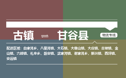 古镇到甘谷县物流专线（市/县-均可送达）