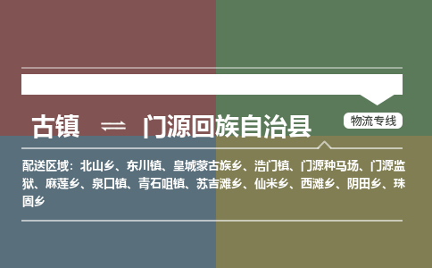 古镇到门源回族自治县物流专线（市/县-均可送达）