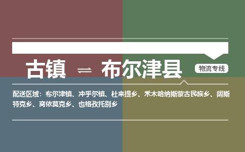 古镇到布尔津县物流专线（市/县-均可送达）
